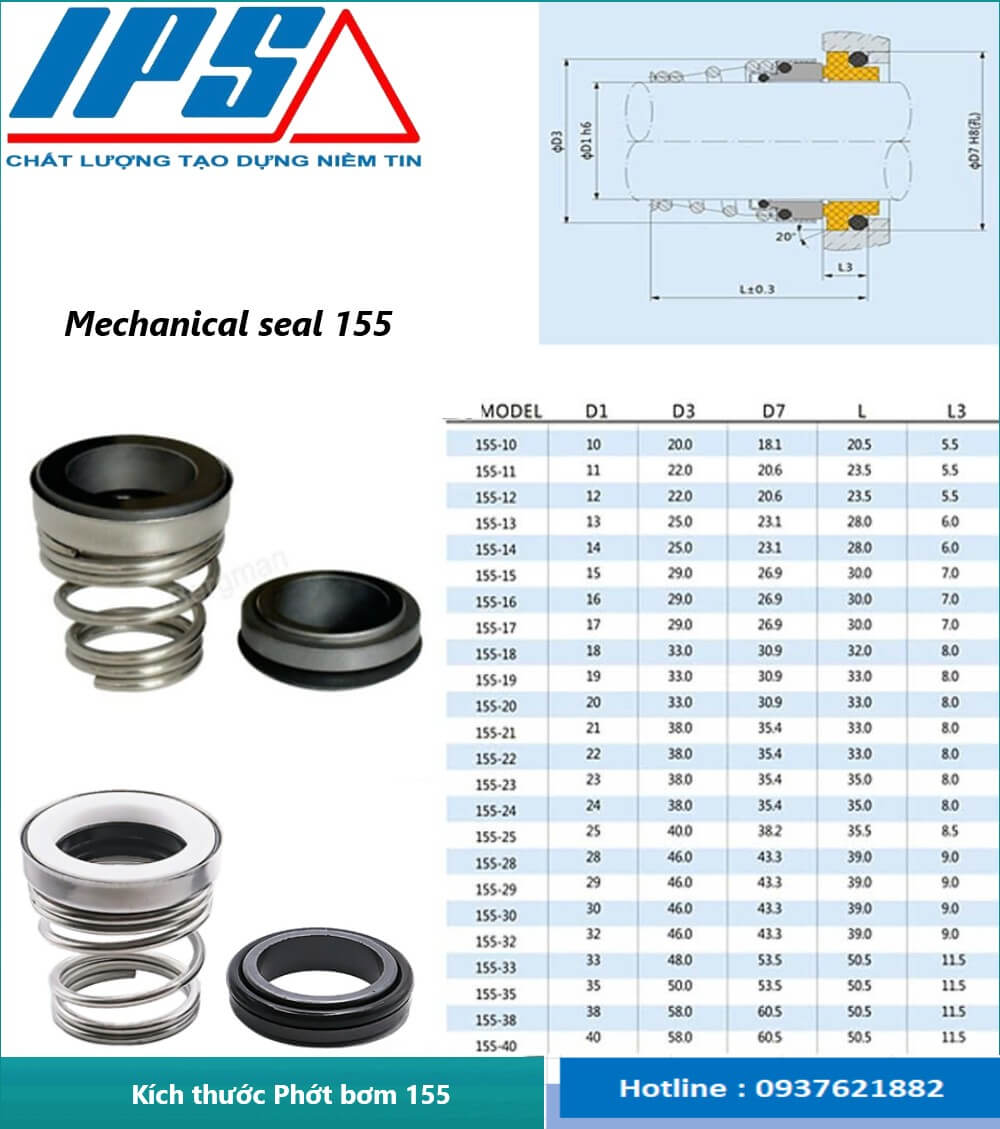 Phớt bơm 155-6(5)